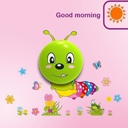 Caterpillar højtemperaturbestandigt plastiklys og 10 C kan fjerne Creative 3D tapet væglampe