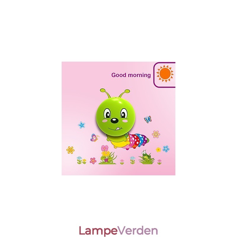 Caterpillar højtemperaturbestandigt plastiklys og 10 C kan fjerne Creative 3D tapet væglampe