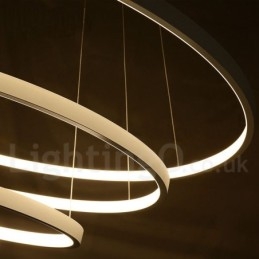 Dæmpbar pendel med fjernbetjening Moderne design tre ringe