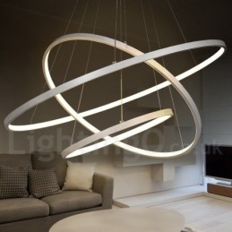 Dæmpbar pendel med fjernbetjening Moderne design tre ringe