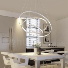 Dæmpbar pendel med fjernbetjening Moderne design tre ringe