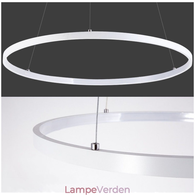 Dæmpbar pendel med fjernbetjening Moderne design tre ringe