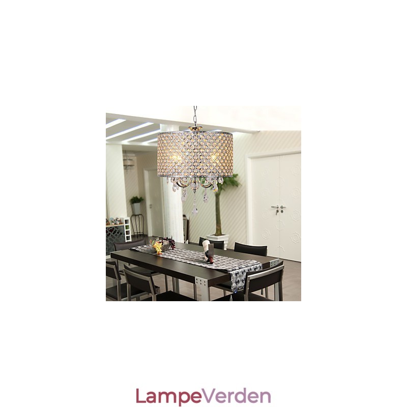 Tromme lysekrone Crystal Moderne 4 lys pendellampe