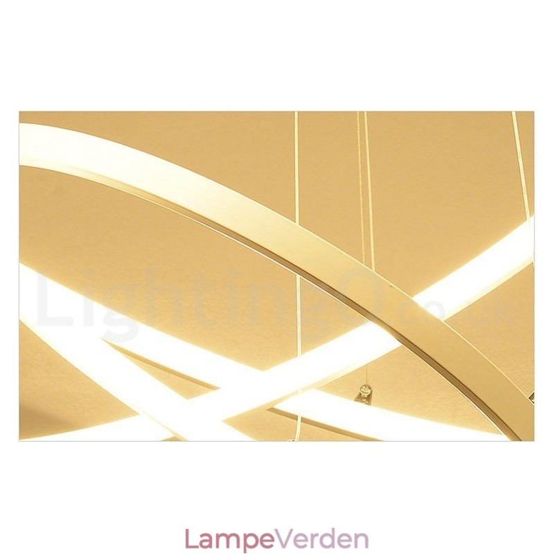 Dæmpbar pendel med fjernbetjening Moderne design tre ringe
