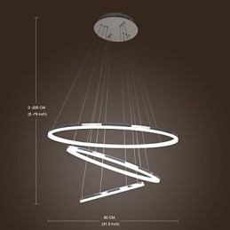 70W moderne moderne mini stil galvaniseret metal pendel