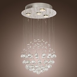 Lysekrone luksus moderne krystal 4 lys