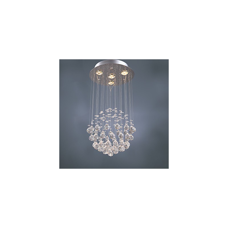 Lysekrone luksus moderne krystal 4 lys