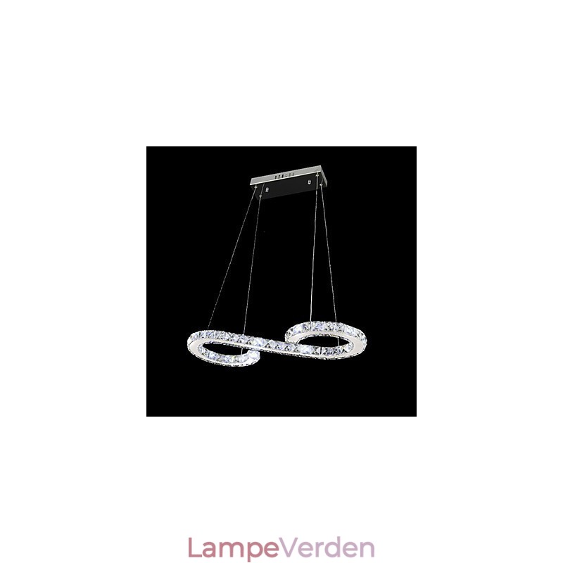 Moderne moderne Crystal Chrom Metal Pendellampe