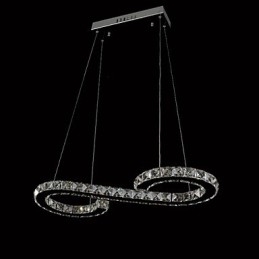 Moderne moderne Crystal Chrom Metal Pendellampe