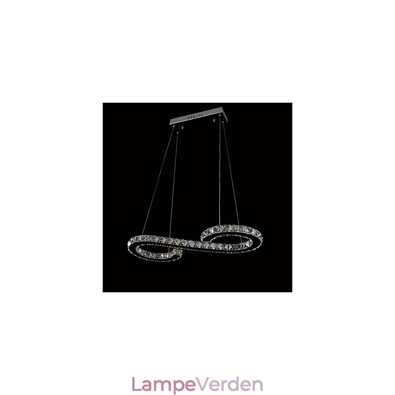 Moderne moderne Crystal Chrom Metal Pendellampe