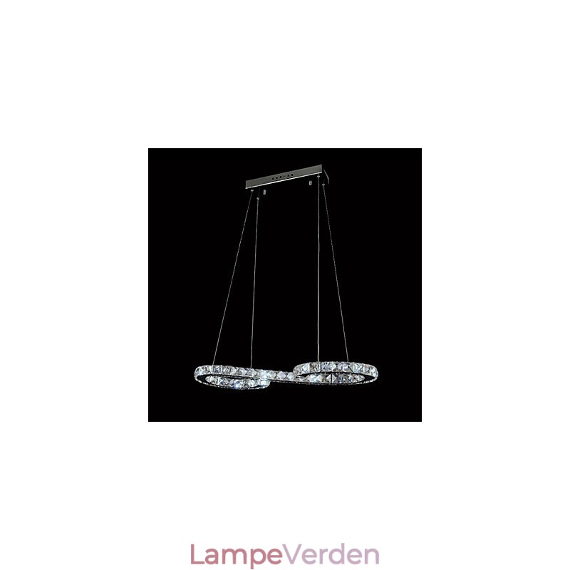 Moderne moderne Crystal Chrom Metal Pendellampe
