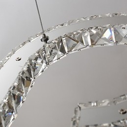 Moderne moderne Crystal Chrom Metal Pendellampe