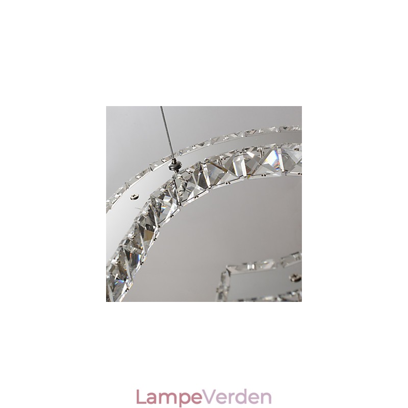 Moderne moderne Crystal Chrom Metal Pendellampe
