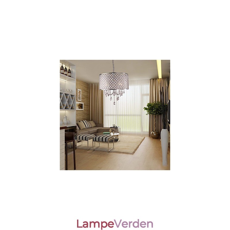 Tromme lysekrone Crystal Moderne 4 lys pendellampe