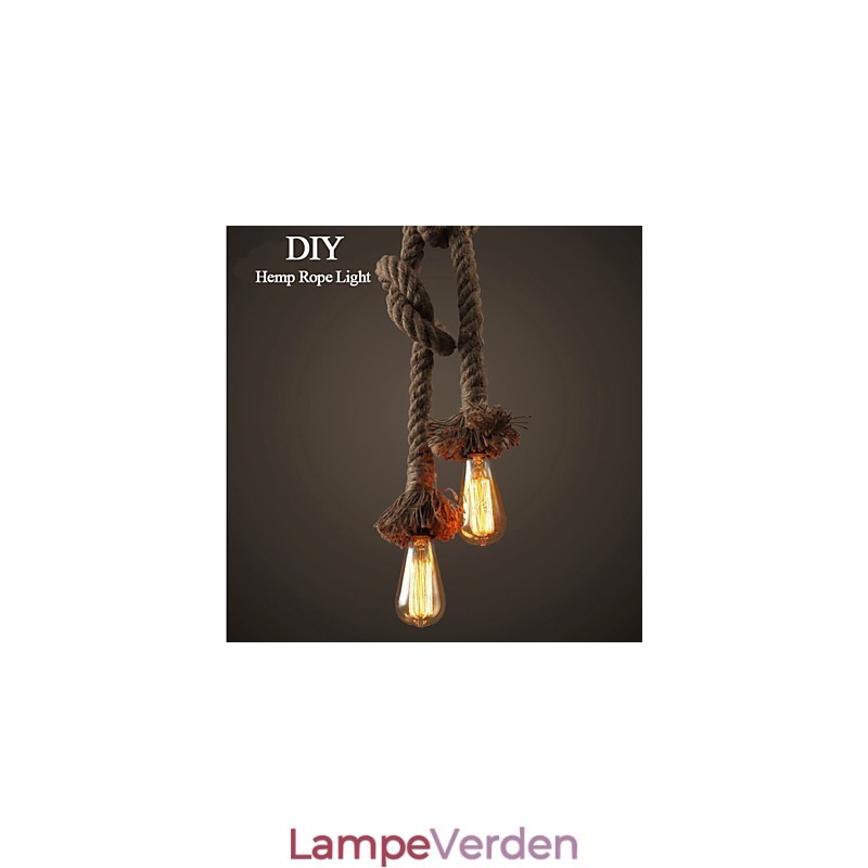 1 Let DIY Art Hemp Rope Light Creative Hemp Rope Chandelier