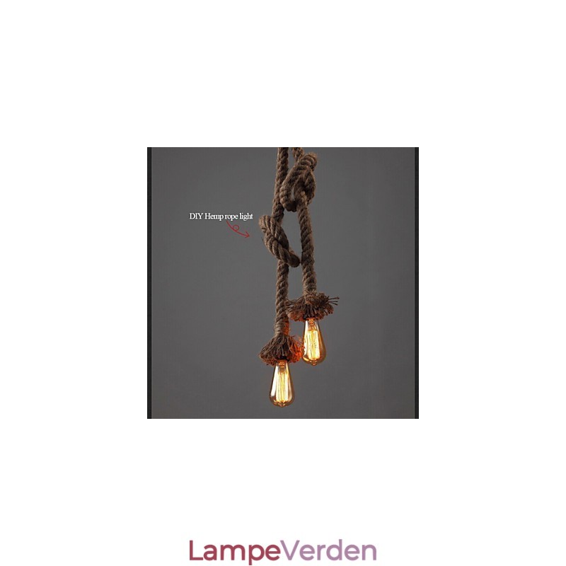 1 Let DIY Art Hemp Rope Light Creative Hemp Rope Chandelier