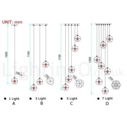 Creative Engineering Stage Meteorer Crystal Ball Pendel Light