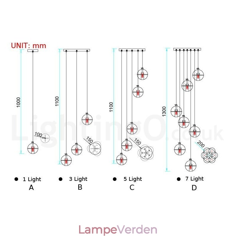 Creative Engineering Stage Meteorer Crystal Ball Pendel Light