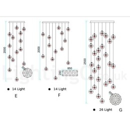 Creative Engineering Stage Meteorer Crystal Ball Pendel Light