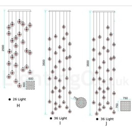 Creative Engineering Stage Meteorer Crystal Ball Pendel Light
