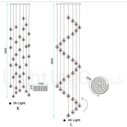 Creative Engineering Stage Meteorer Crystal Ball Pendel Light