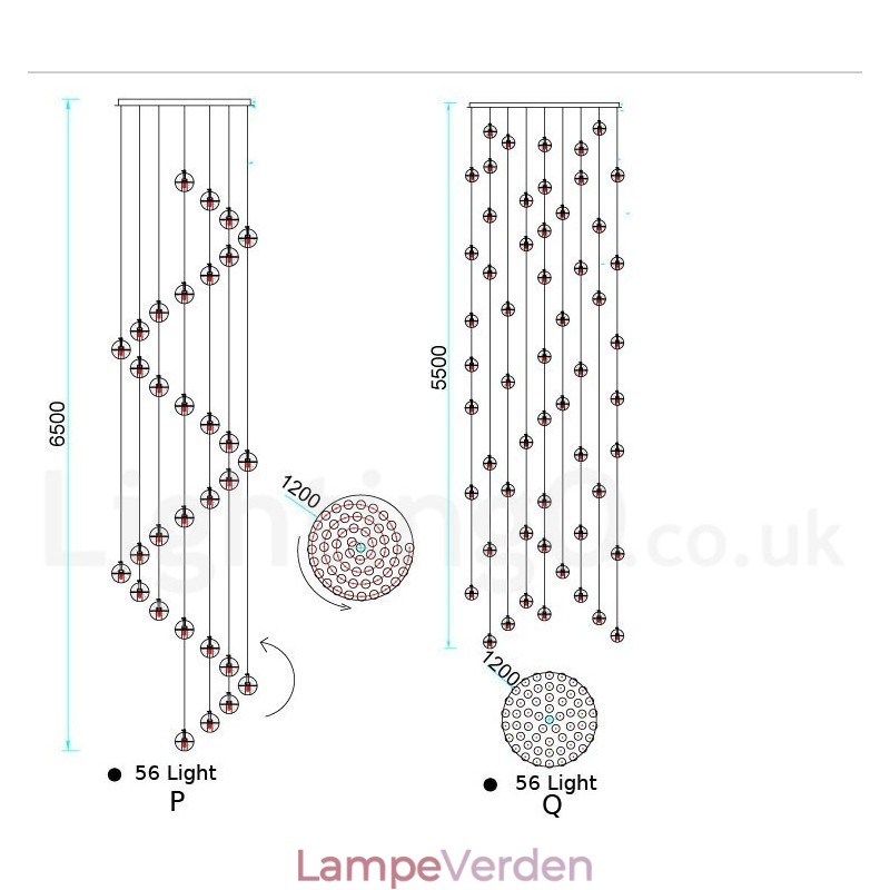 Creative Engineering Stage Meteorer Crystal Ball Pendel Light