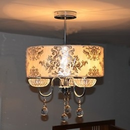 Moderne moderne krystal galvaniseret lysekrone