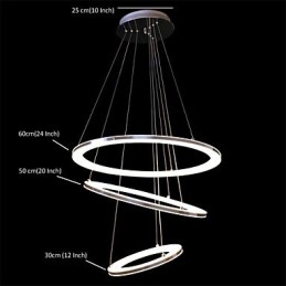 Moderne Pendel lys 3 Ringe Pendel akryl