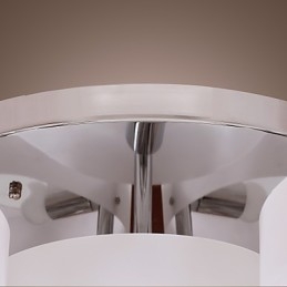 Moderne moderne lysekrone i krommetal, Flush Mount
