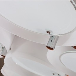 Moderne moderne lysekrone i krommetal, Flush Mount