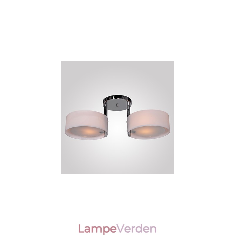 Moderne moderne lysekrone i krommetal, Flush Mount
