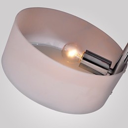 Moderne moderne lysekrone i krommetal, Flush Mount