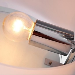 Moderne moderne lysekrone i krommetal, Flush Mount