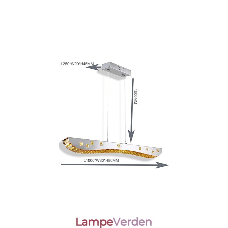 Krystal pendel krom metal pendel rav eller klar krystal