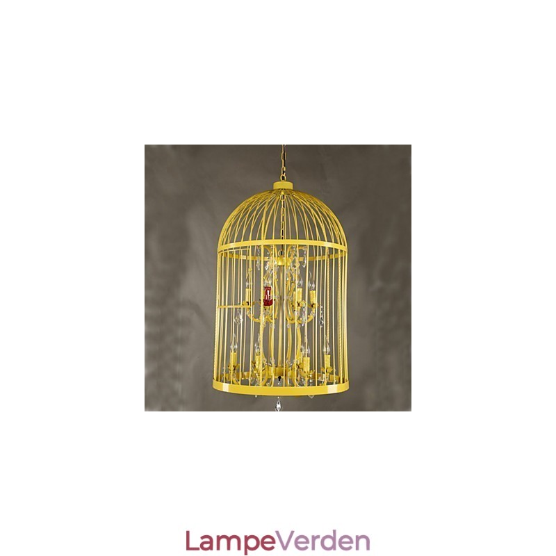 Vintage jernbur Trappelampe Lysekrone Krystal
