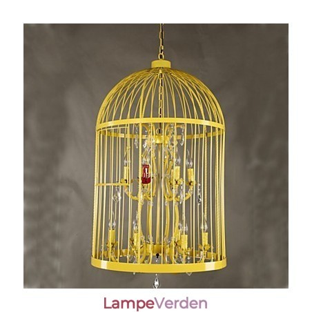 Vintage jernbur Trappelampe Lysekrone Krystal Vintage jernbur Trappelampe Lysekrone Krystal