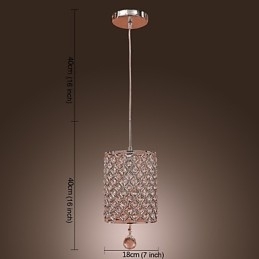 Crystal Drop Pendel i Cylinder Style