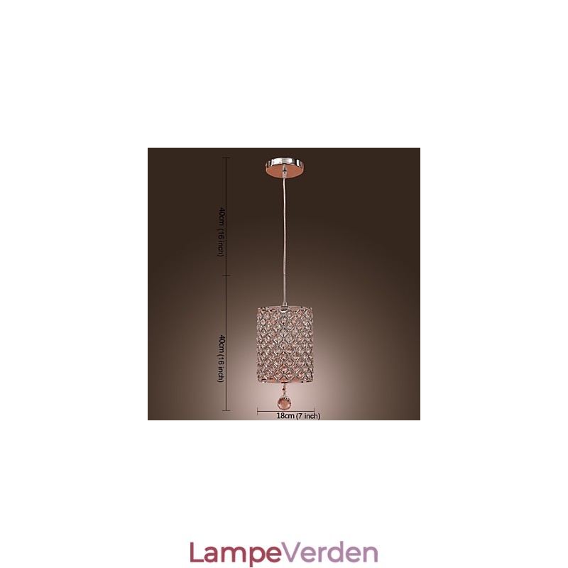 Crystal Drop Pendel i Cylinder Style