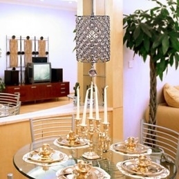 Crystal Drop Pendel i Cylinder Style