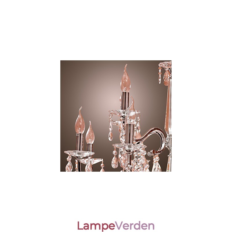 Lysekrone Krystal Moderne 2 Etager Living 12 Lights