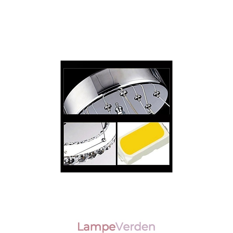 Krystal Pendel Loftsbelysning Klar Krystal Runde 4 Ringe 40CM 60CM 80CM Kilde Armaturer