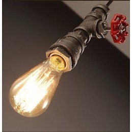 Retro Hængelampe Act Rollen Ofing Loft Decoration Landdistrikter Industrial Pipe Pendel Lampe