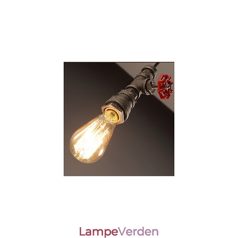 Retro Hængelampe Act Rollen Ofing Loft Decoration Landdistrikter Industrial Pipe Pendel Lampe