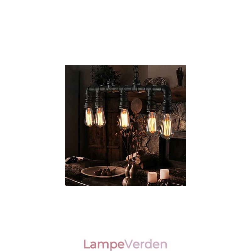 Traditionel klassisk vintage lanterne land retro mini stil maleri metal pendel lys spisestue