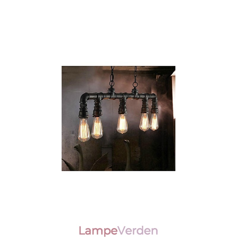 Traditionel klassisk vintage lanterne land retro mini stil maleri metal pendel lys spisestue