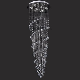 Moderne moderne krystal krom metal flush Mount