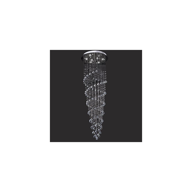 Moderne moderne krystal krom metal flush Mount