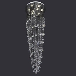Moderne moderne krystal krom metal flush Mount