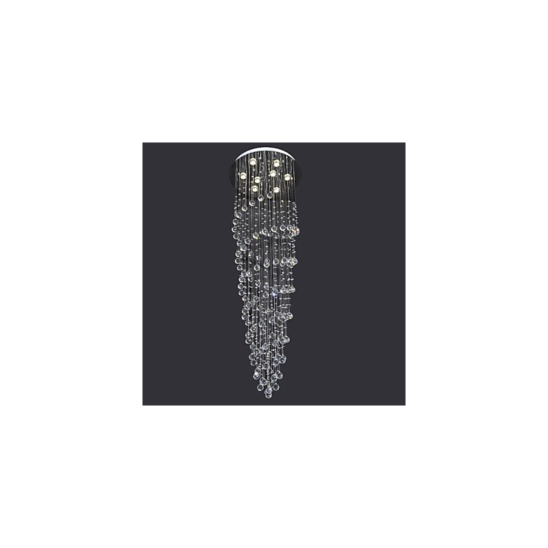 Moderne moderne krystal krom metal flush Mount