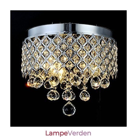 Traditionel Klassisk Krystal Chrome Metal Flush Mount Traditionel Klassisk Krystal Chrome Metal Flush Mount